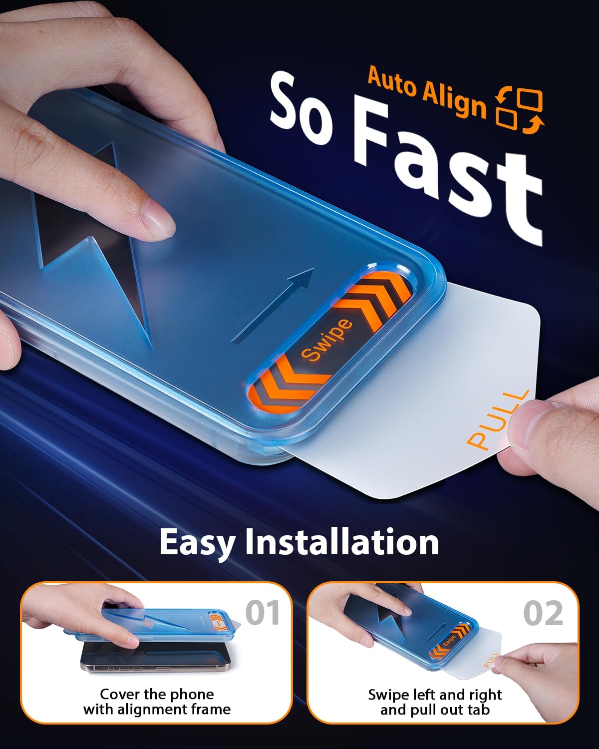 17 3 Pack, [9H+ Mkeke for iPhone Screen Protector Hardness] [Military-Grade Drop Protection] [Sensitive Touch] [Easy