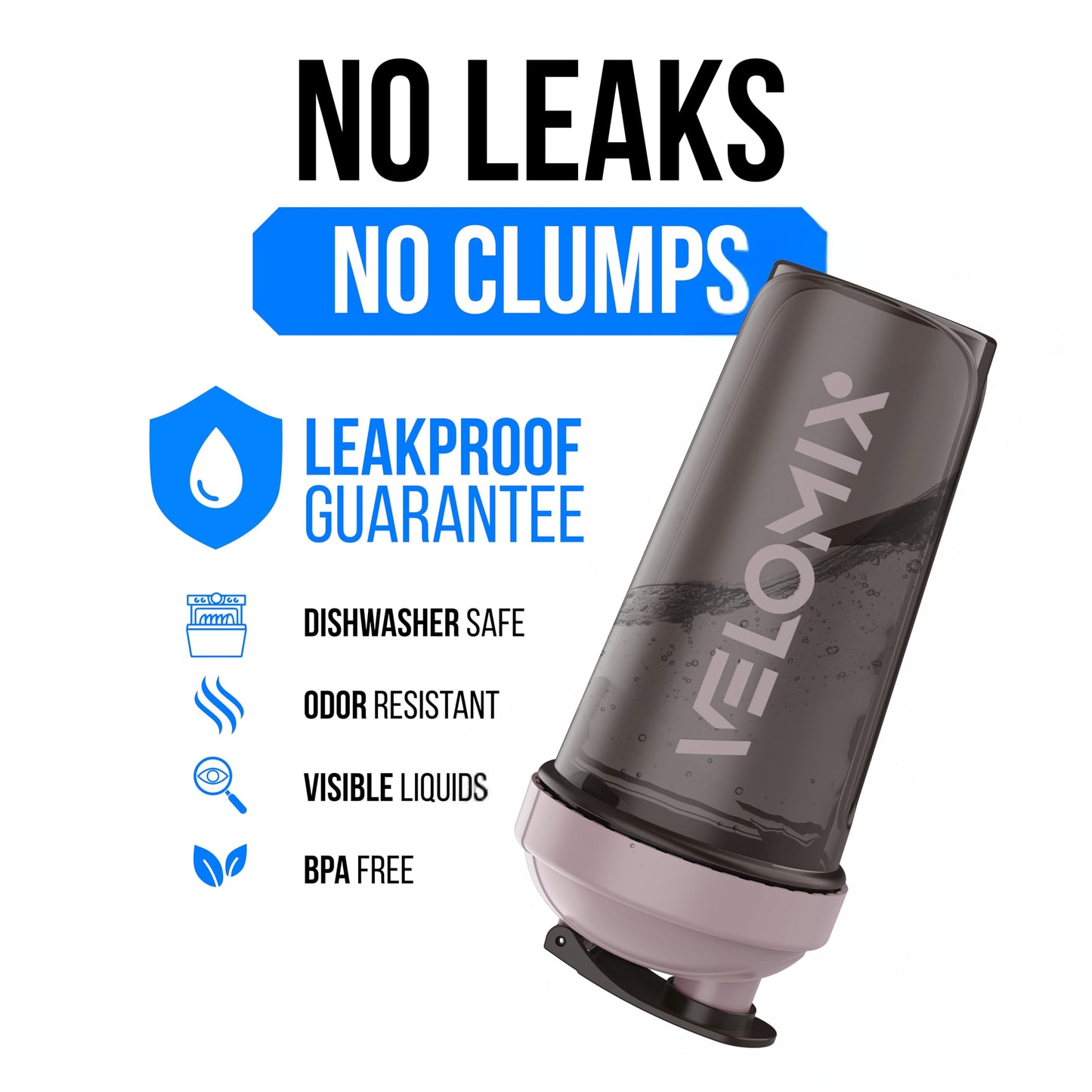 VELOMIX -3 PACK- 14 oz Protein Shaker Bottle for Protein Mixes - 3x Wire Whisk | Leak Proof Shaker Cups for Protein Shakes | Stackable Protein Shaker Bottle Pack | Dishwasher Safe (Mixed Colors)
