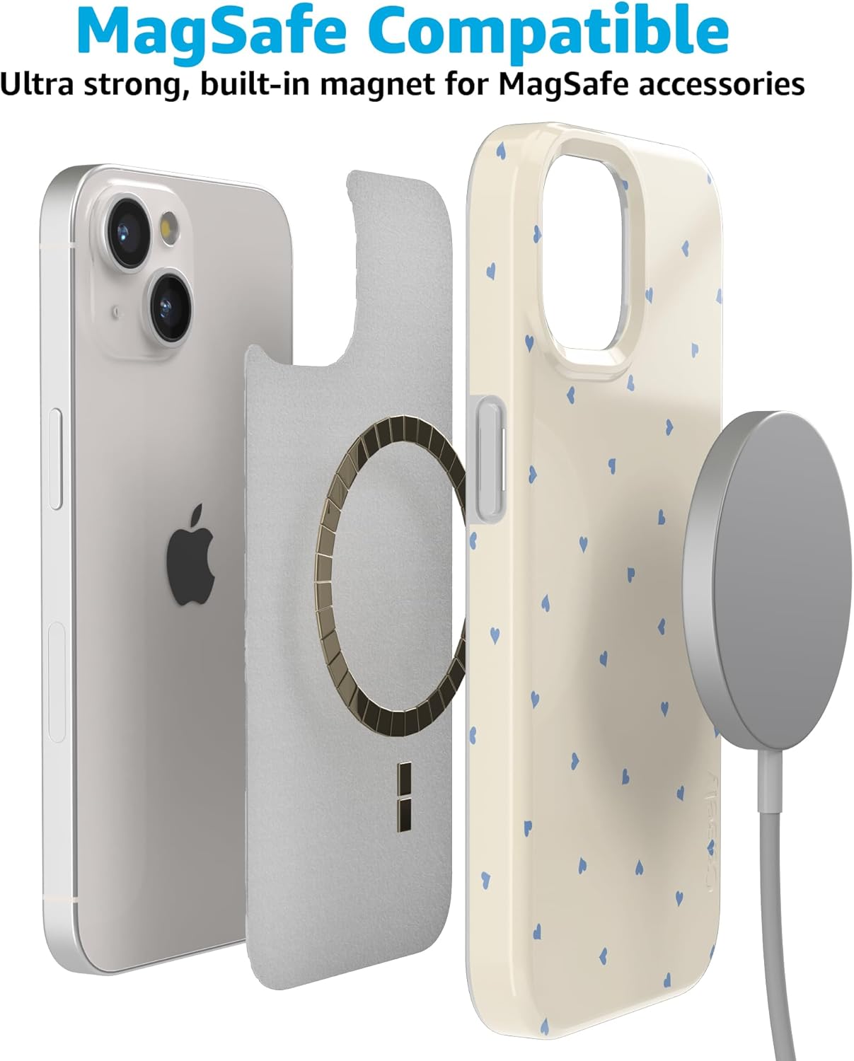 Casely 15 iPhone Case | I'm Yours | Tiny Hearts | Compatible with MagSafe | Classic Ultra Slim Design