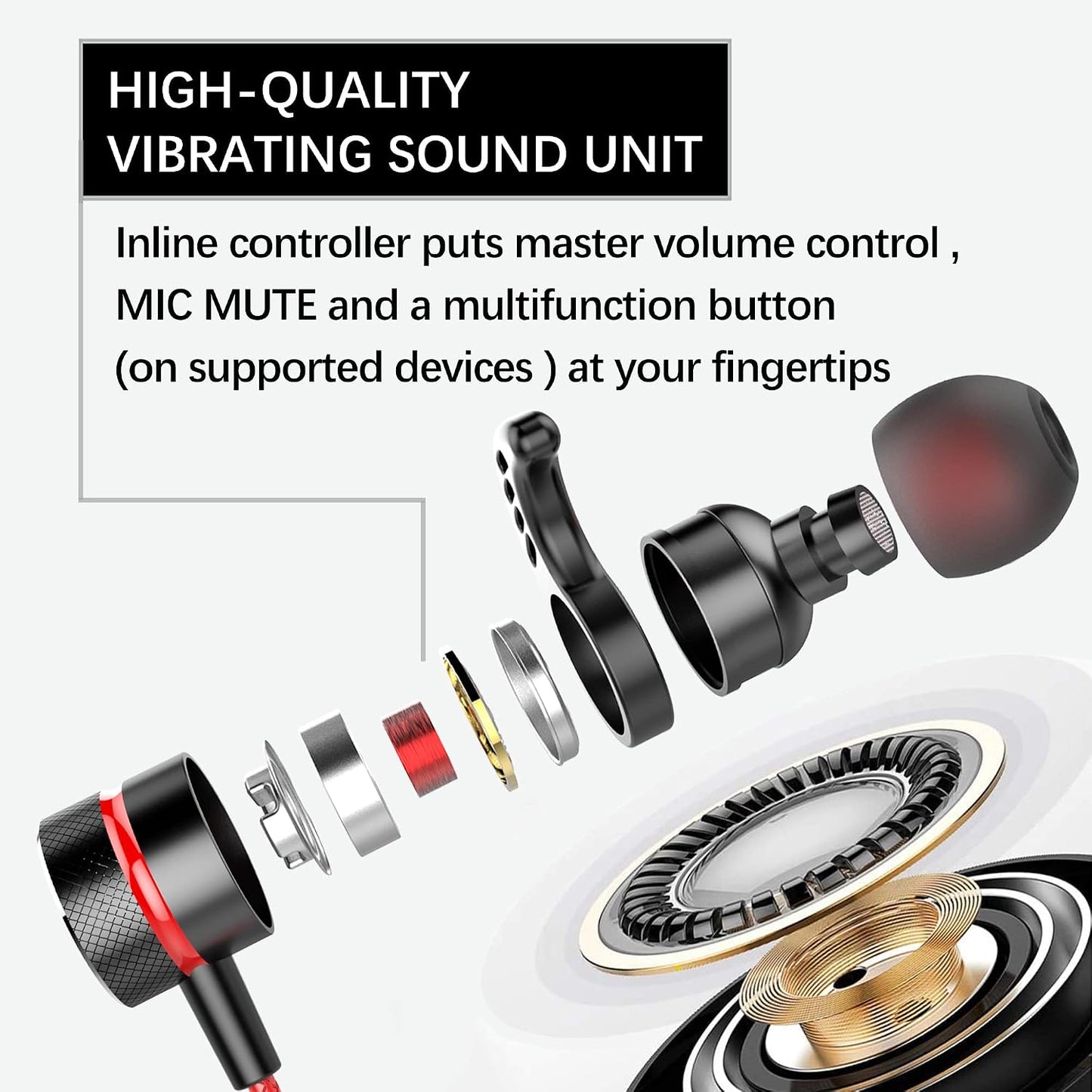 V1 One,PS5,PS4,Switch,Pc 3.5mm KASOTT SoundMaster Pro - Gaming Earphones with Dual Audio Drivers,Battle Buds,in-Line