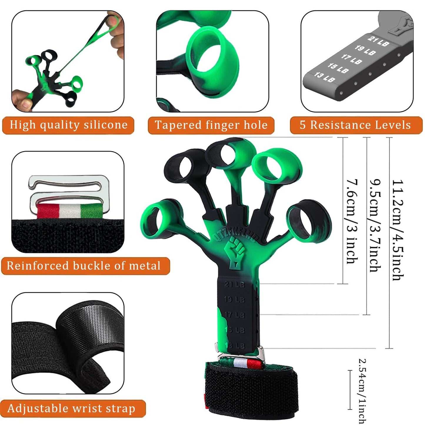 Grip Strength Trainer/Forearm Strengthener, 2PCS Upgraded Finger Strengthener, Hand Grip Strengthener, Finger Resistance Band for Wrist Physcial Rehabilitation/10 Resistance Levels