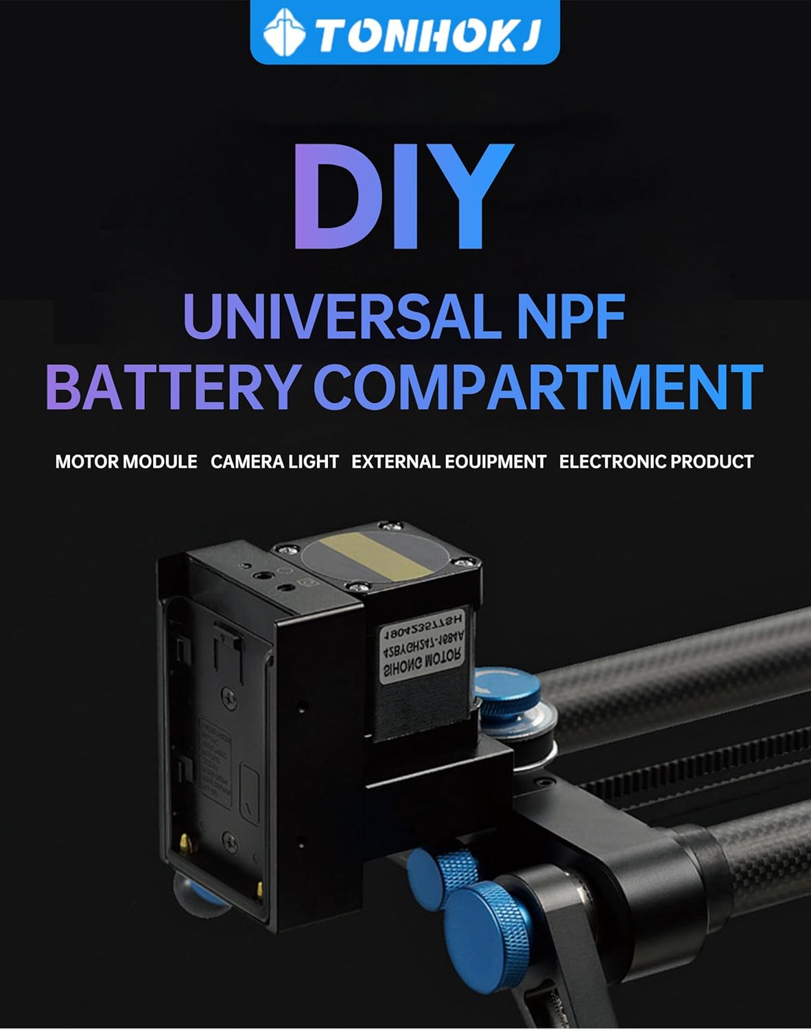 TONHOKJ 7.2V-8.4V (5.5/2.1mm) 1/4" NP-F970 F960 F770 F570 F550, NP-F Battery Adapter Plate with DC Output, Screw Mount