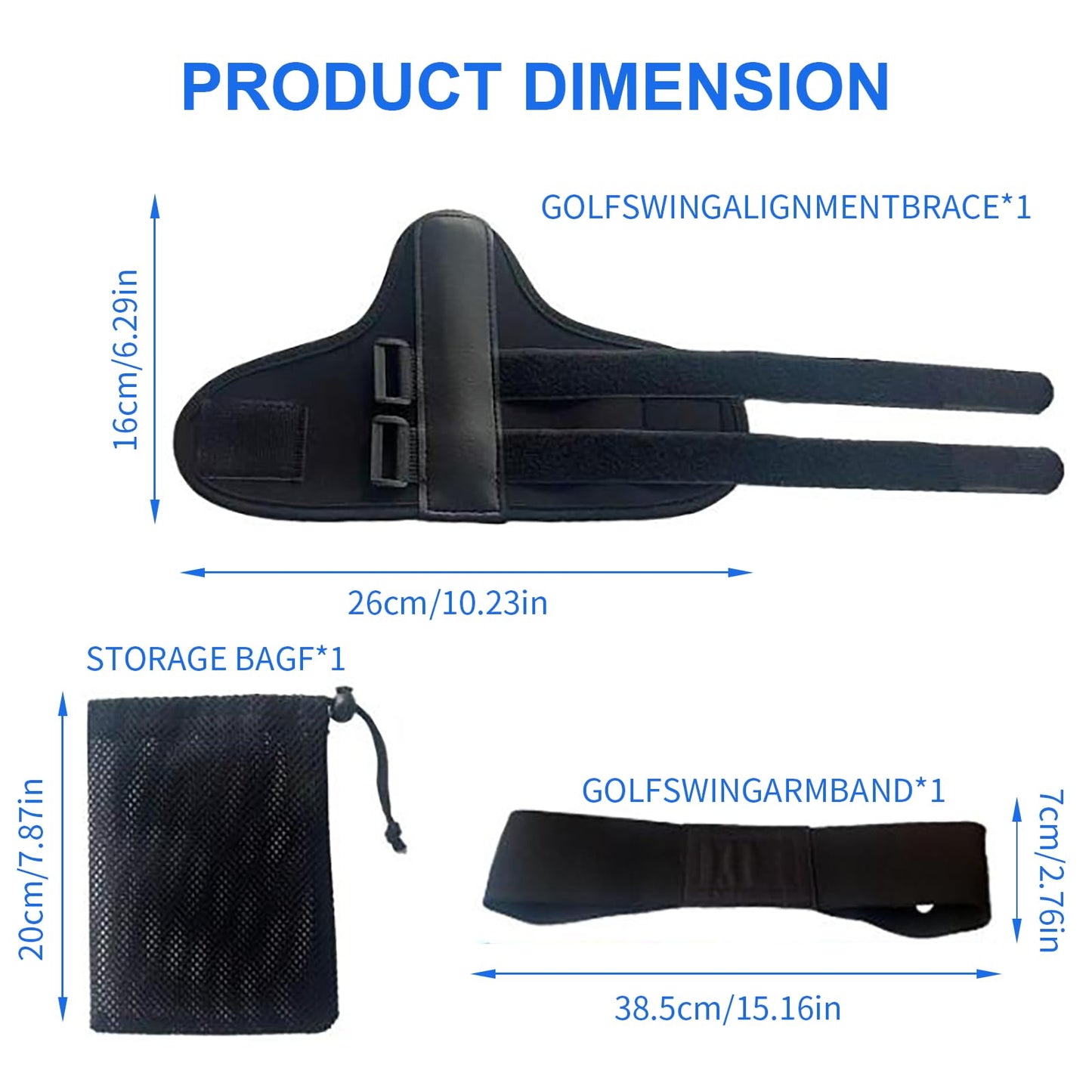 KINGTAIXIN Golf Wrist Training Aid, 2 Pack Golf Swing Band and Golf Wrist Correction Trainer, Golf Grip Trainer for Beginners Arm Posture Correcting