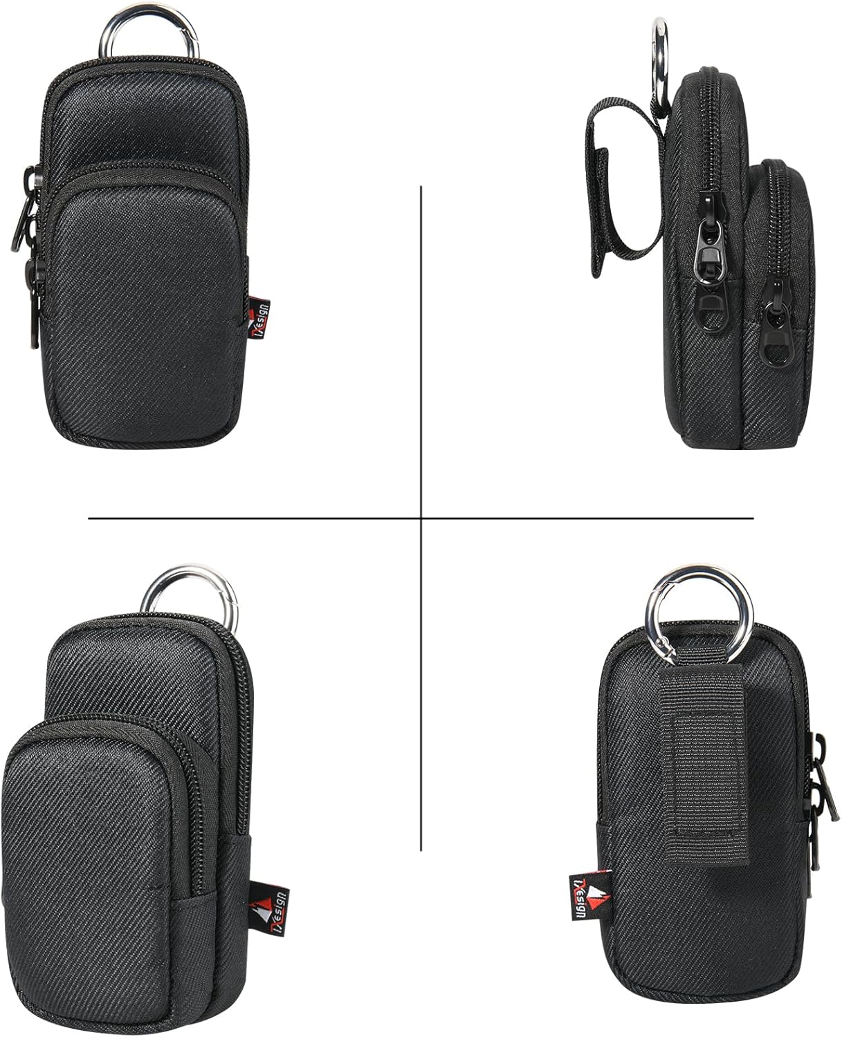 TXEsign MP3 MP3 Player Case for AiMoonsa Player with Accessory Pocket, Travel Carrying Case Dual Zipper Belt Storage