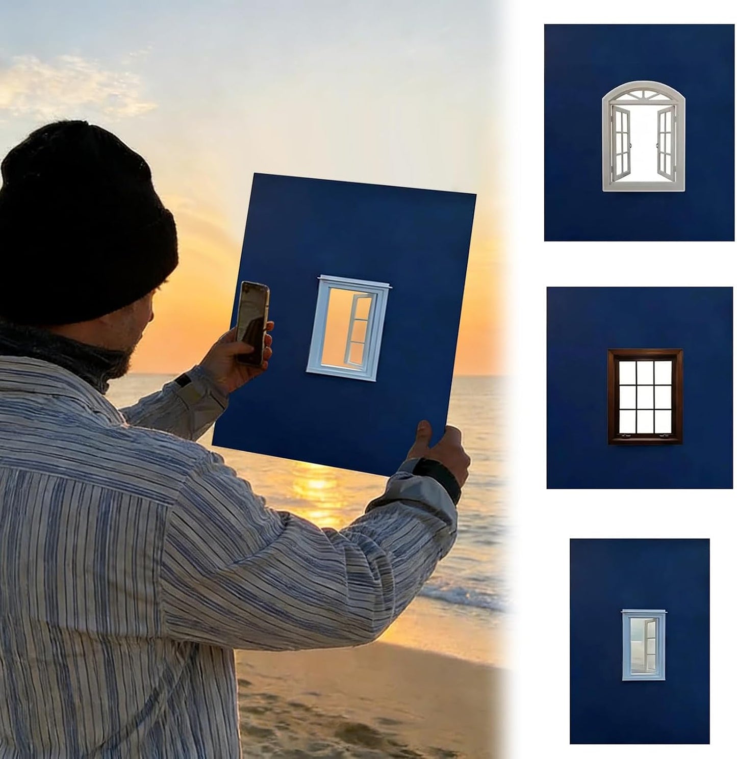 Generic (1, Creative Window Frame Photography Prop, Lightweight & Portable Photo Framing Prop, Classic Minimalist
