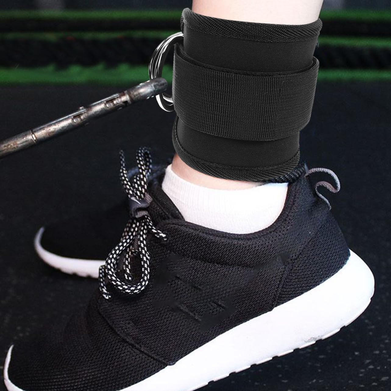 SUPVOX 2Pcs Gym Ankle Straps for Cable Machine: Padded Leg Kickback Straps with Heavy-Duty D-Rings for Glute, Hamstring and Hip Strength Training