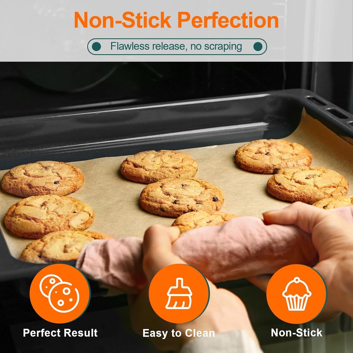 Unbleached Parchment Paper Sheets - 60 Pcs Precut Baking Paper for Air Fryer & Grilling | 12x16 Inches