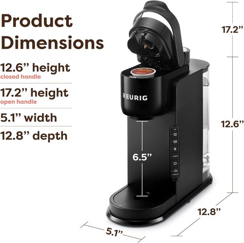 Keurig K-Express Coffee Maker - Single Serve K-Cup Pod, 3 Brew Sizes, Strong Brew Feature, 42oz Reservoir - Black