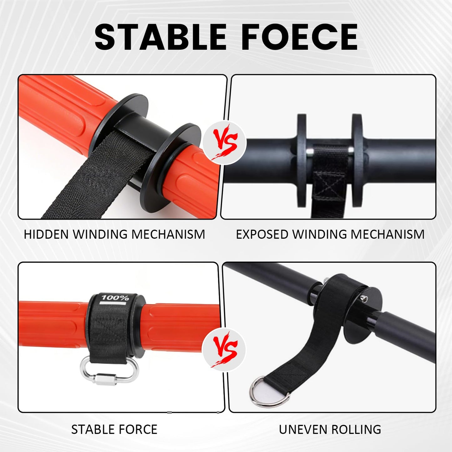LIZAAL Forearm Strengthener & Wrist Roller，Forearm Exerciser with Thicker Silicone Handle, Forearm Trainer with Heavy-Duty Nylon Strap, Ideal for Muscle building,Grip Strength and Recovery Training - Red