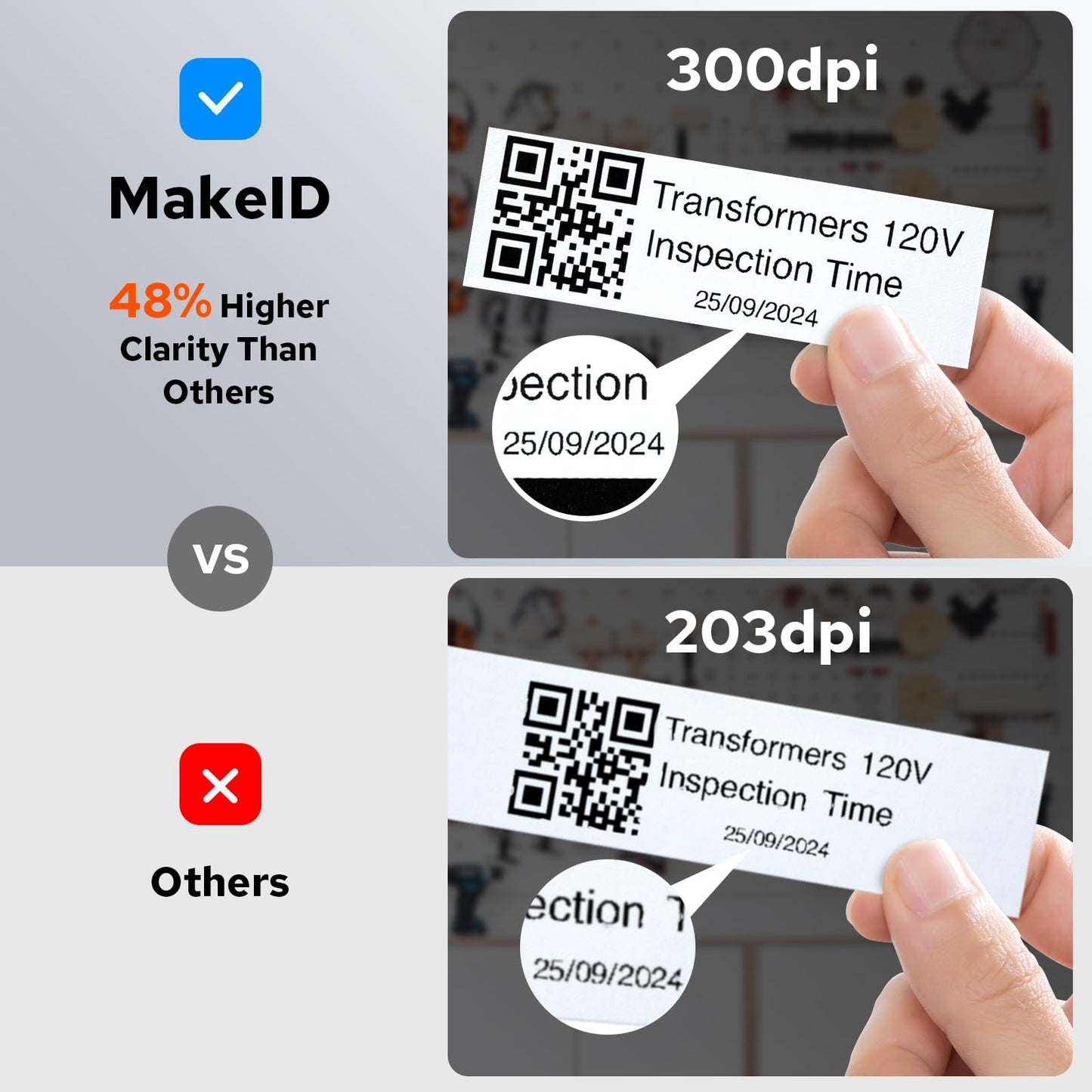 Makeid P31S Industrial Label Maker Portable Bluetooth Printer with 0.75" x 19.68ft Label for Wire Cable Labeling Machine, Job Sites and Heat Shrink Tubing Labeler-Hardcase with 3 Cartridges Bundle