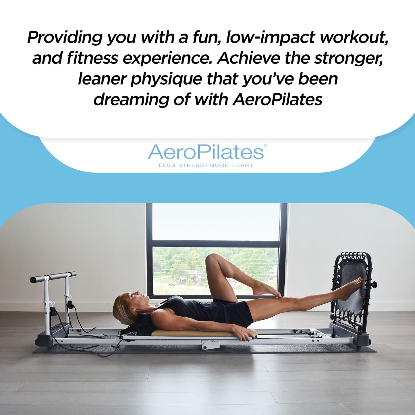 AeroPilates Pilates Reformer Machine, Home Gym Workout Equipment, Premier Studio 700 - Portable and Foldable Exercise Trainer for Strength, Resistance, and Fitness Training