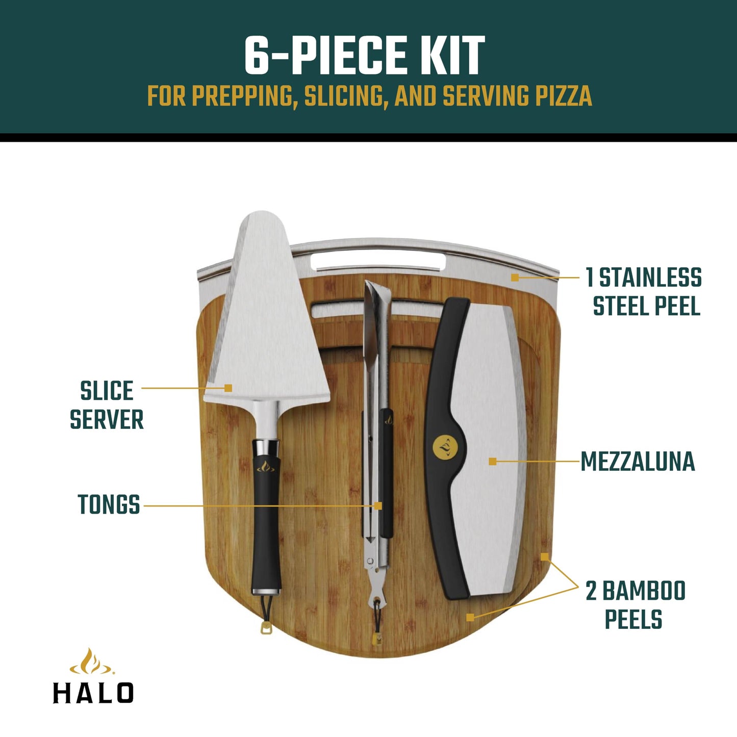 Halo Versa 16 Propane Gas Outdoor Pizza Oven with Rotating Cooking Stone | Portable Appliance for all Outdoor Kitchens With Cook and Serve Kit