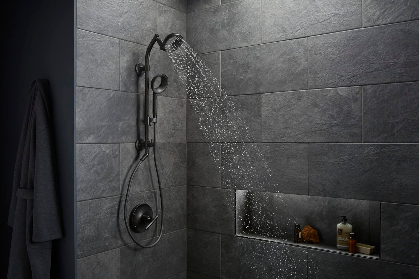 KOHLER K-TS14423-4-BL Purist Rite-Temp Valve Trim with Lever Handle, Faceplate with Handle, Trim Only, Valve Required, Matte Black