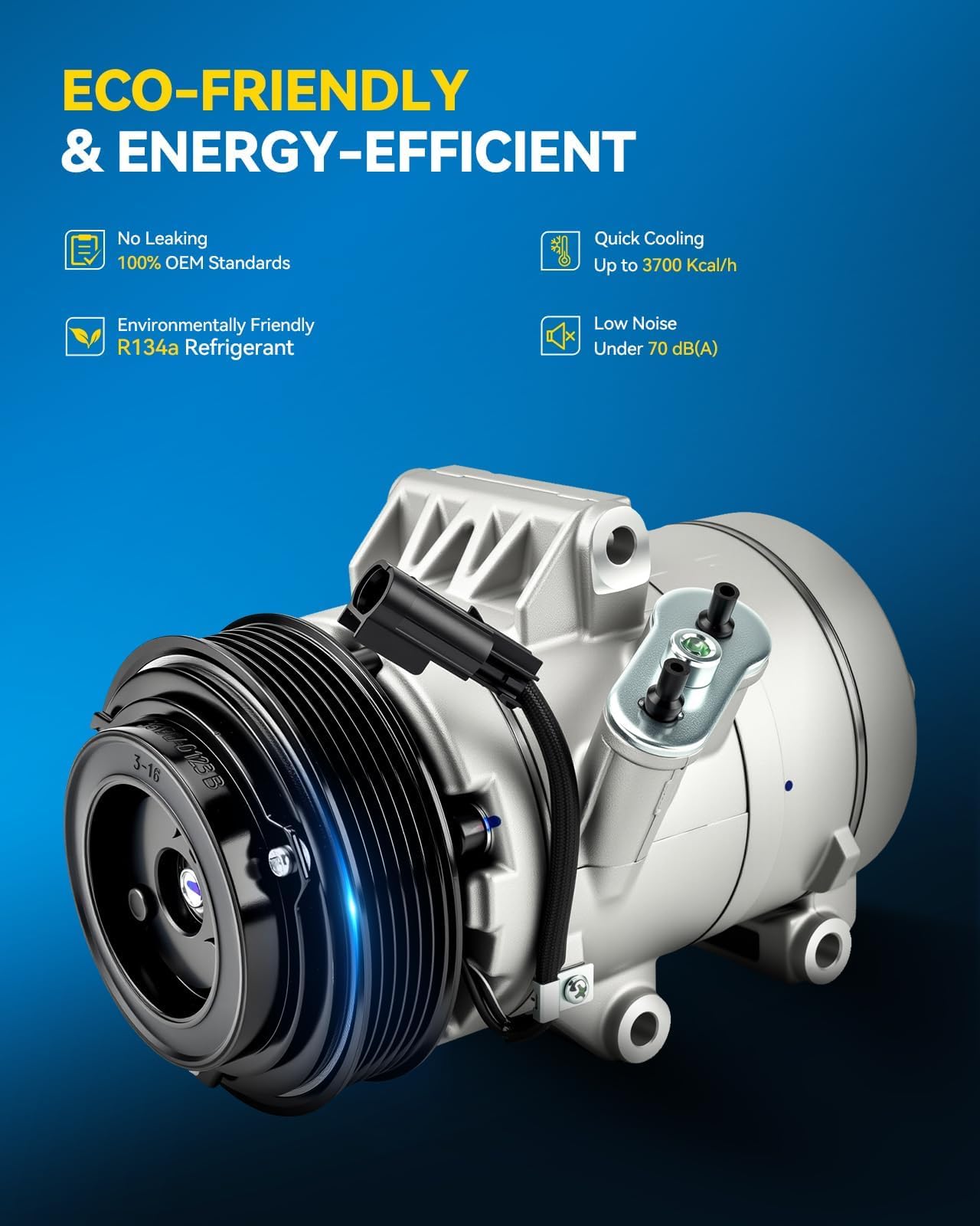 PHILTOP 68669 New Air Conditioner AC Compressor with Clutch for Ford Fusion 2006-2009, Fusion 2010-2012 2.5L/3L, Milan 2006-2009, Milan 2010-2011 2.5L/3L,Lincoln MKZ 2010, Zephyr 2006