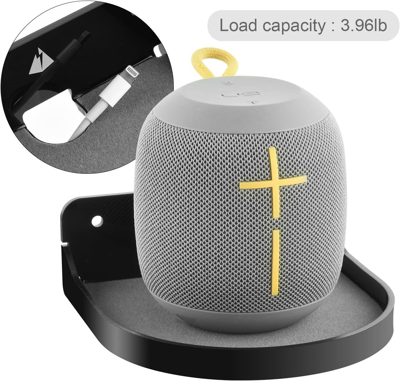 5 inches TXEsign Speaker Shelf Mount Small Floating Shelf Small Shelf Stand for Speaker, Webcam, Action Figures Acrylic