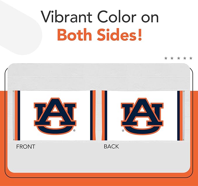 Auburn Tigers College Sports Printed Flag - NCAA Licensed - Nylon - School Banner (White) (3' x 5')