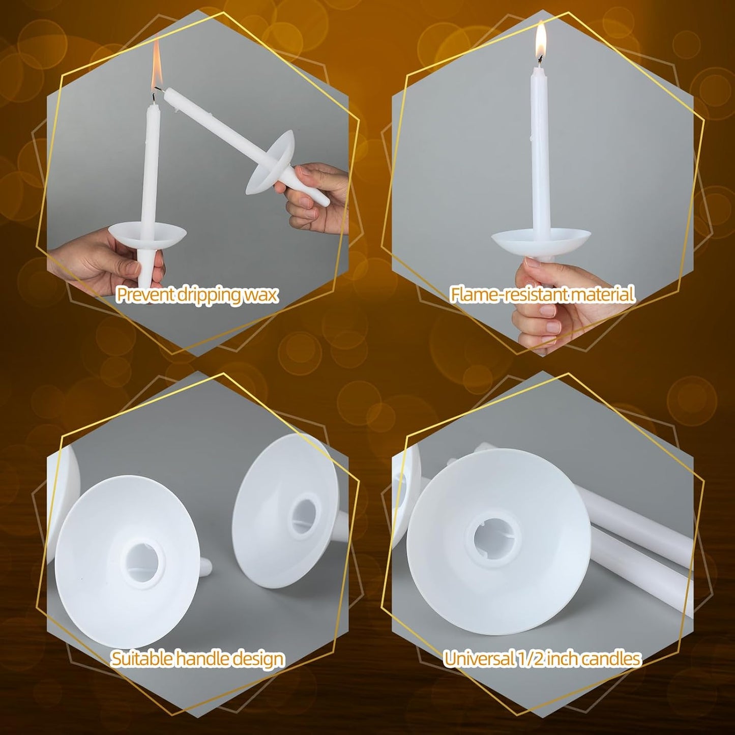 Skiennix 100 Pcs Candle Holders - Drip Protectors for Church, Vigil, Memorial & Wedding Events