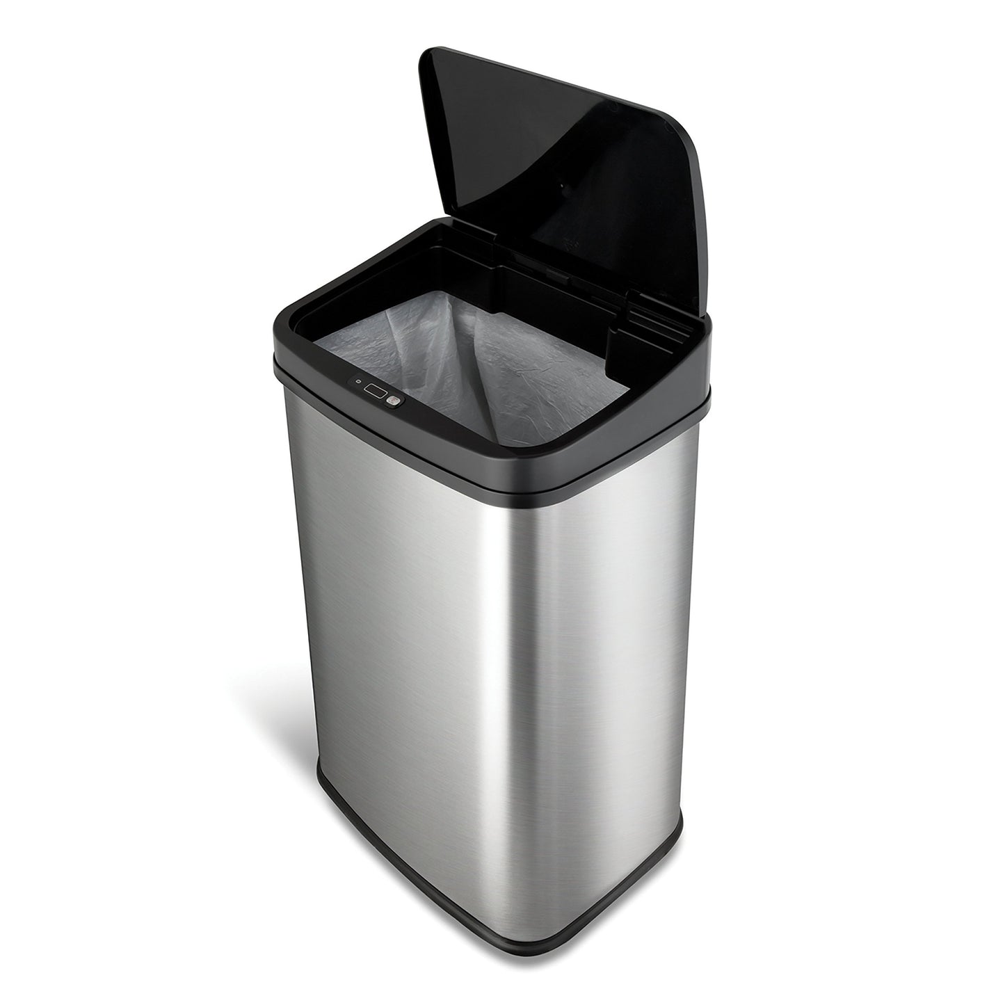 United Solutions 32 Gallon 2 Pack Outdoor Trash Can Bundle with NINESTARS 13 Gallon Motion Sensor Trash Can