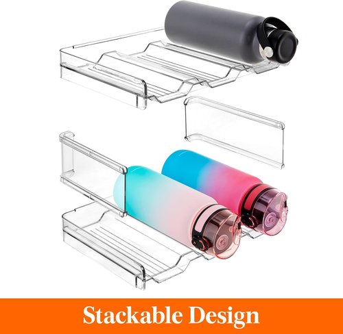Lifewit Stackable Water Bottle Organizer - Holds 6 Bottles/Tumblers Up to 3.8" Diameter | 28 x 19 x 15 cm