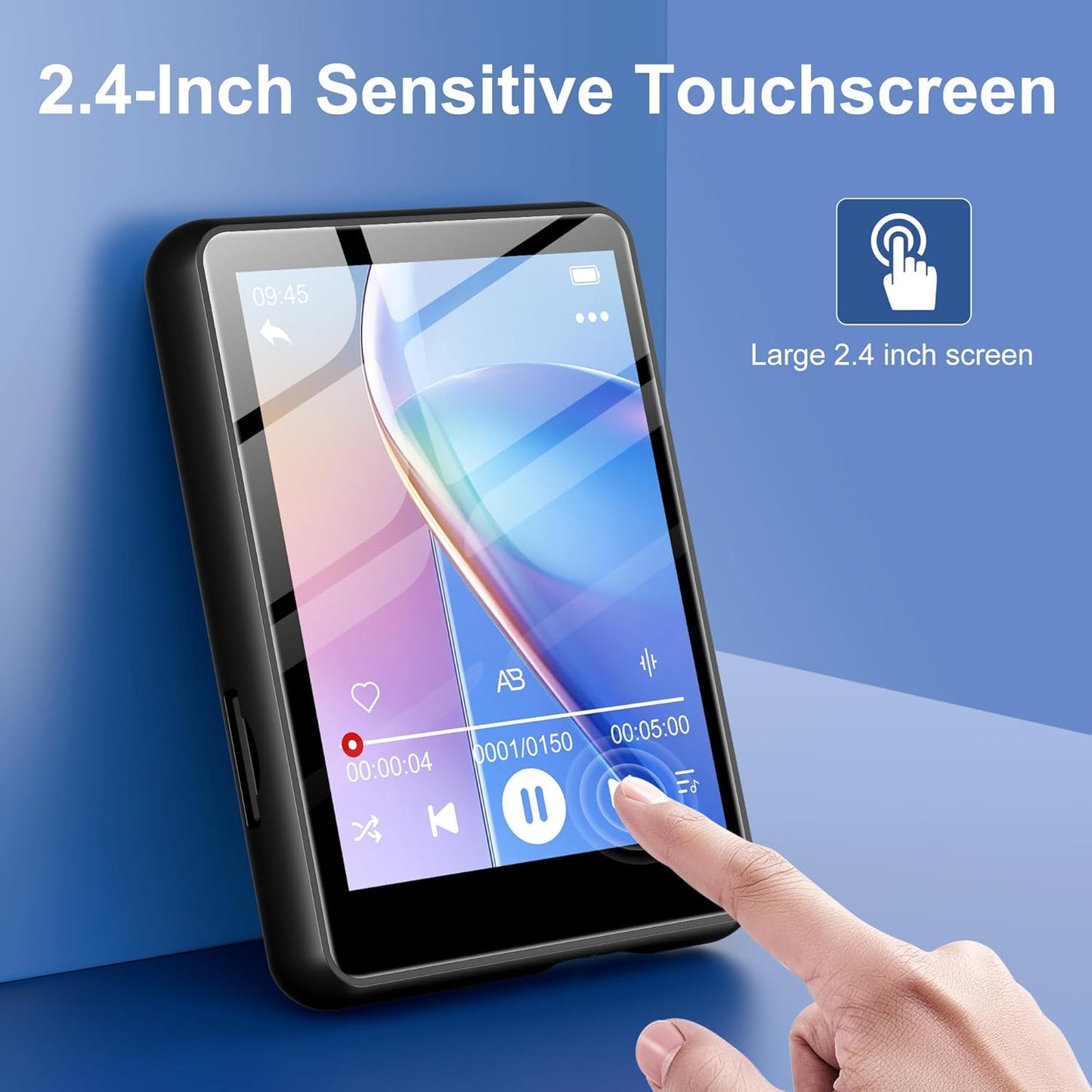 SWOFY 128GB MP3 5.4, M4 2.4" Player with Bluetooth Music Player with Touch Screen, Portable HiFi Lossless Sound with FM