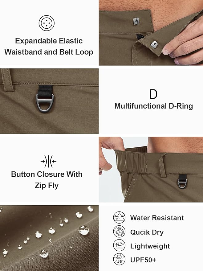 NORTHYARD Men's Cargo Hiking Shorts 9" Lightweight Outdoor Tactical Work Camping Sport Golf Casual Travel Fishing Multipocket
