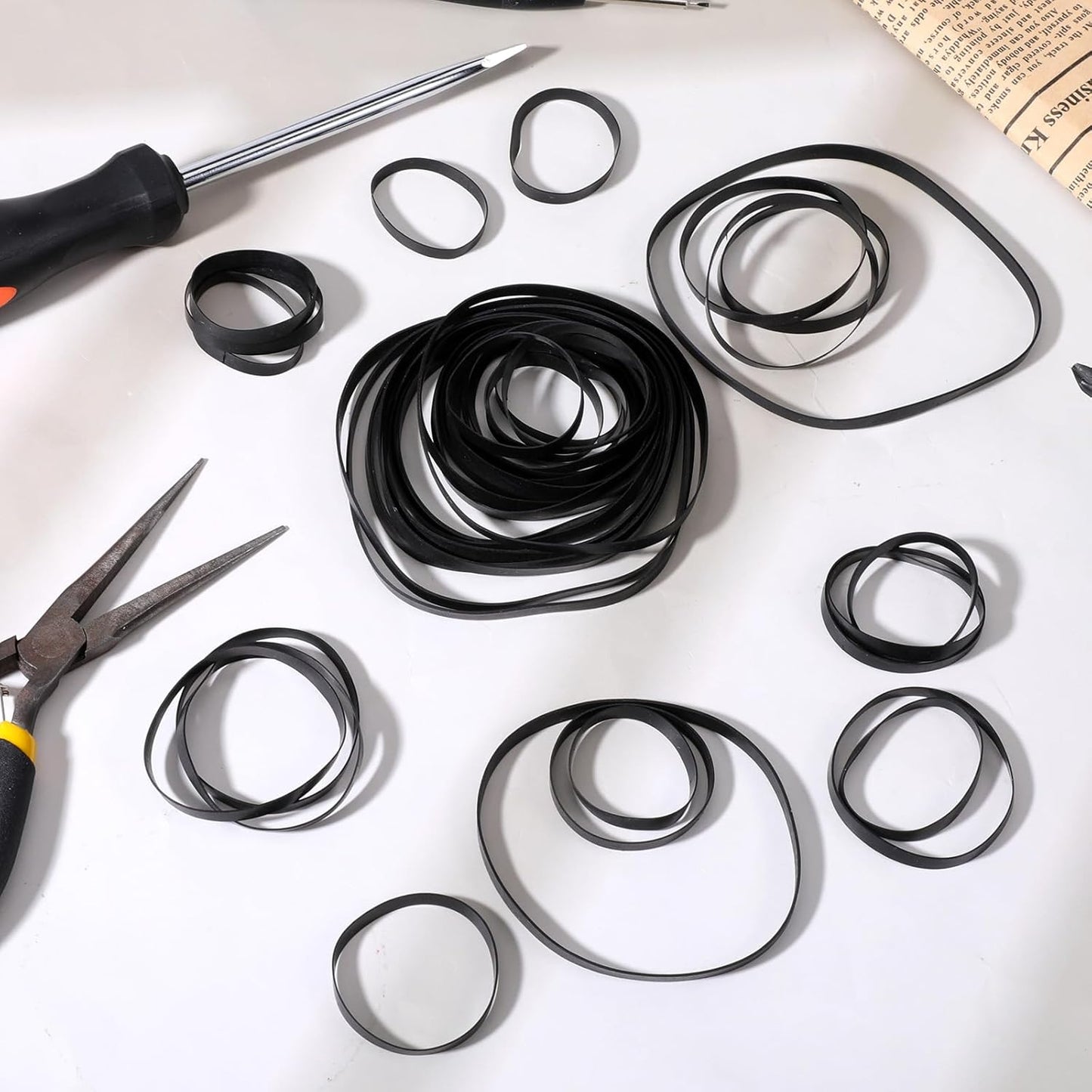 Sliverdew 50 Cassette 40-135 mm 4mm Cassette Pcs Belts Recorder Rubber Belts Recorder Repair Maintenance Tape Machine