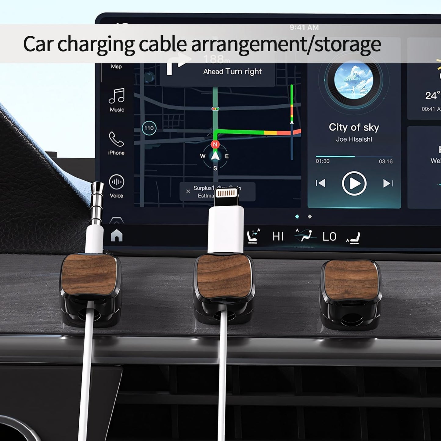 LUCKY BEAN 8 Pack Magnetic Cable Clips Cord Holder, Under Desk Cable Management, Adhesive Wire Holder Keeper Organizer