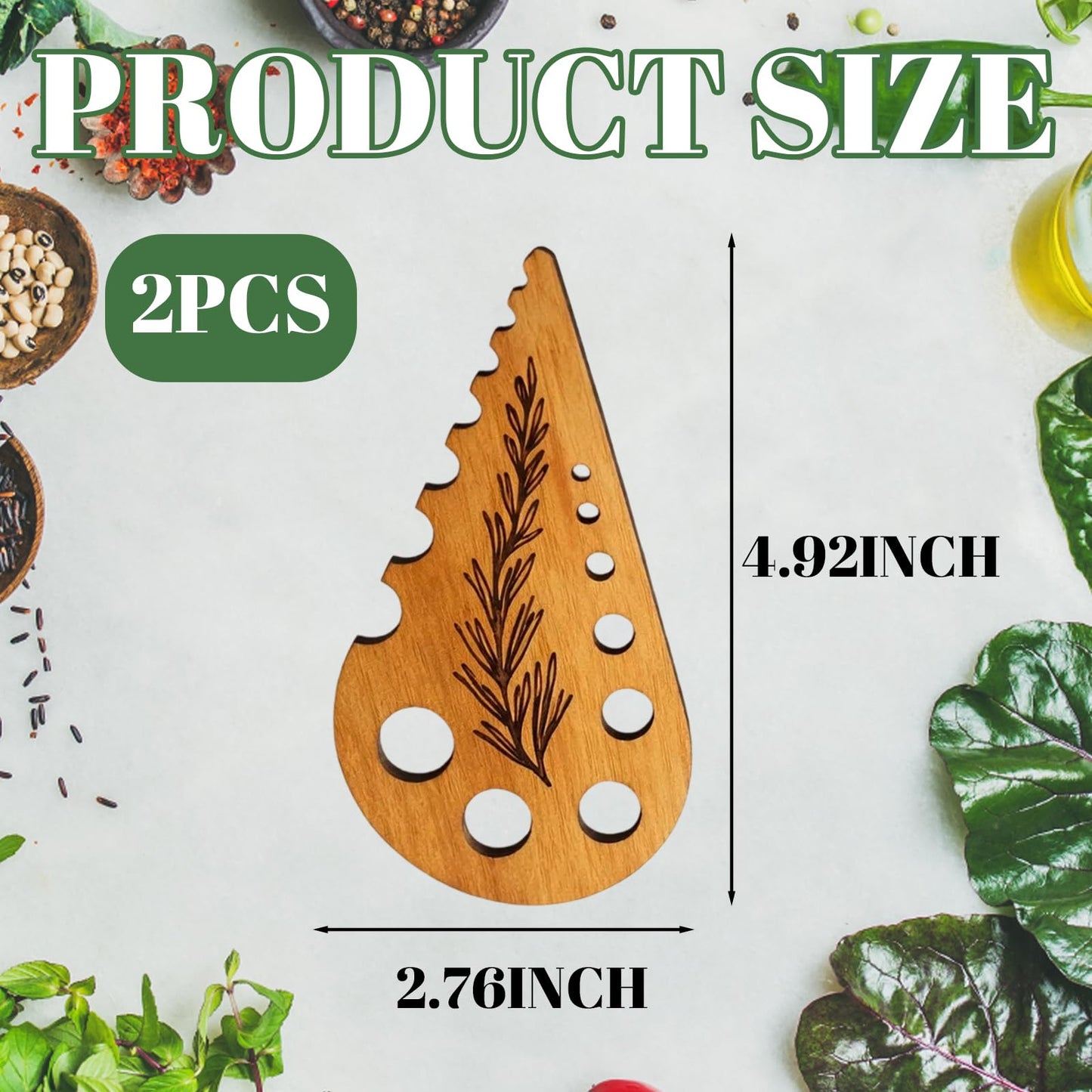 2 PCS Herb Stripper, Herb Stripper Tool for Fresh Herbs, Herb Strippers for Efficient Leaf and Stem Removal, Exquisite Herbstripper Bowl Gifts for the Kitchen Suitable for Home Use & Chefs