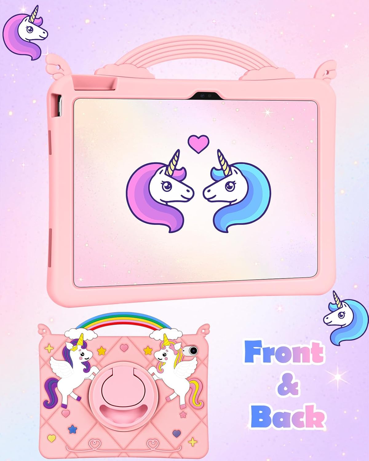 Uppuppy A16 Case/10th 10.9 Inch 2022 3D 11th 11 Inch 2025 for iPad Generation Case - Girls Teens Cute Cartoon Tablet