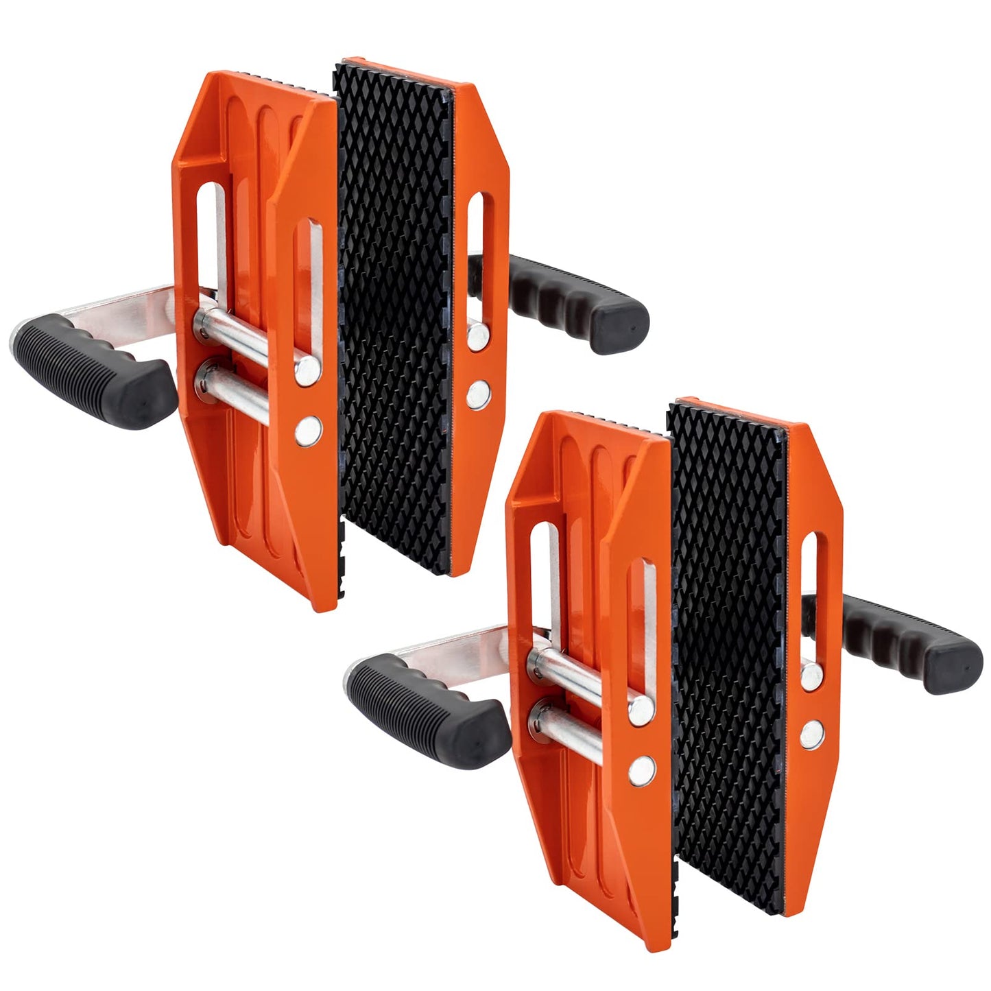 SDRTOP 2 PACK Double Handed Stone Carrying Clamps with Black Rubber-lined, Granite Panel Carriers Lifting Tools, 660lbs Transporting Heavy Duty Carry Clamp for Glass Quartz Slabs Marble
