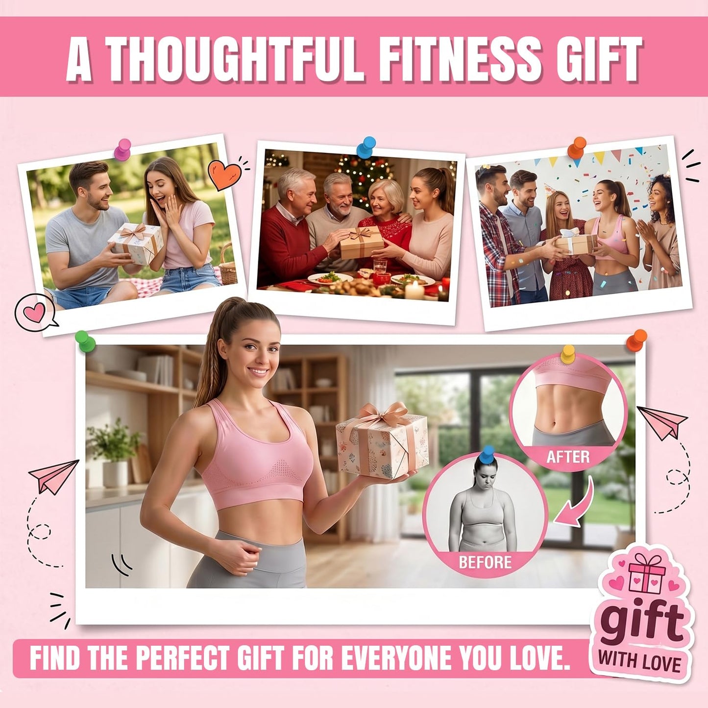 MEDETAYI Pedal Resistance Band 40/50/60 lbs with Handles and Ankle Cuffs, 3-Tube Adjustable Exercise Bands for Women’s Home Workout, Abs, Core, Arm, Leg and Hip Training