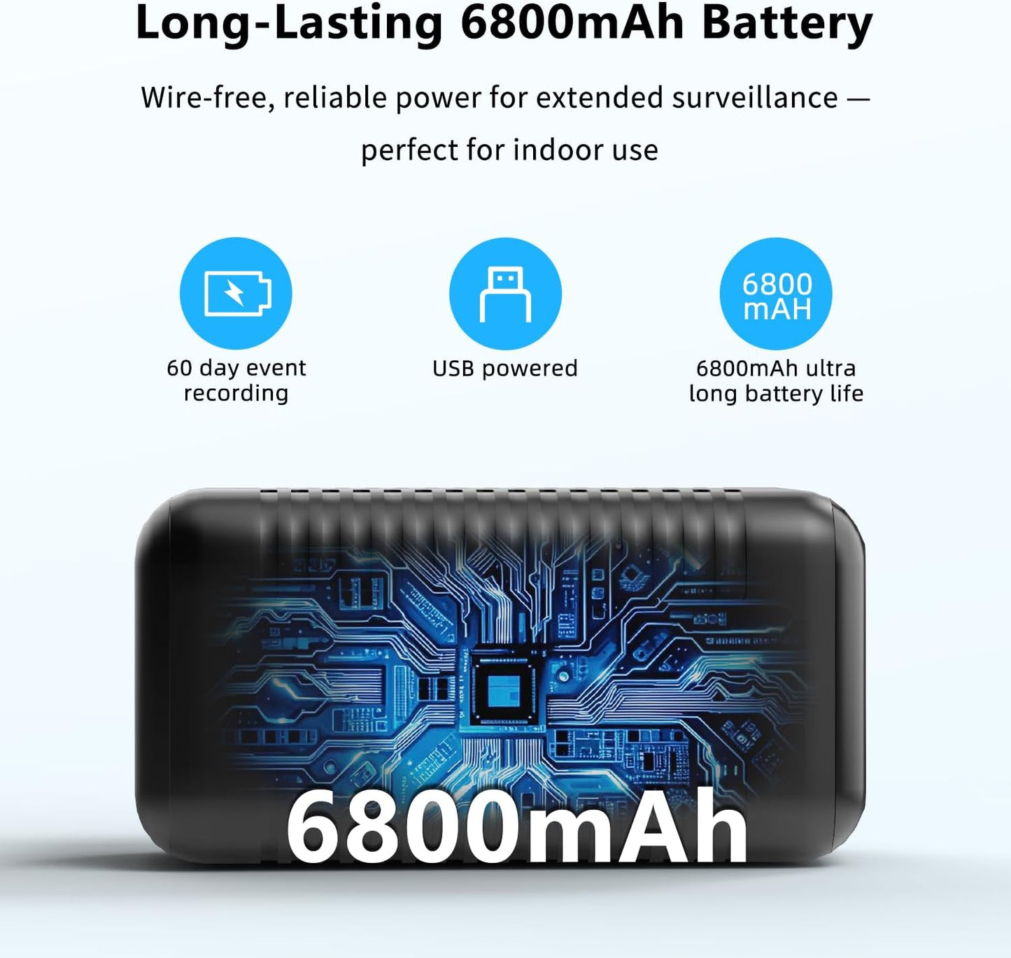 runofast 4G 2K 2-Way LTE Cellular Camera Indoor, Portable No WiFi Security Camera with Radar Motion Sensor, Indoor