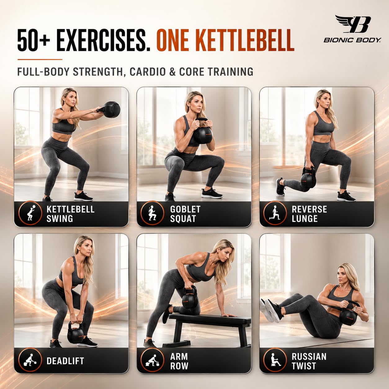 Bionic Body by Kim Lyons Soft Kettlebell 35 lb – Ergonomic Handle for Strength, Conditioning, Core & Full-Body Workouts, Home Gym, HIIT & Functional Fitness