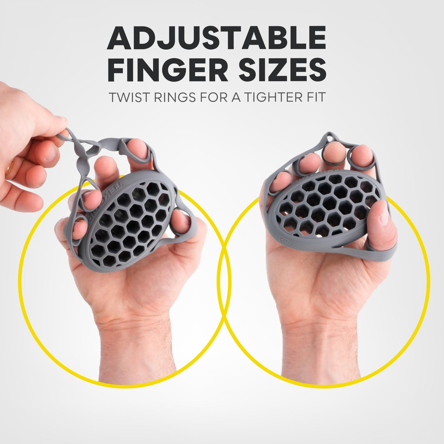 LIONTEK TEKGRIP Hand Grip Strengthener & Finger Exerciser, Dual-Action Grip and Extension Trainer with 3 Progressive Resistance Levels (TEKGRIP 3 Piece Set)