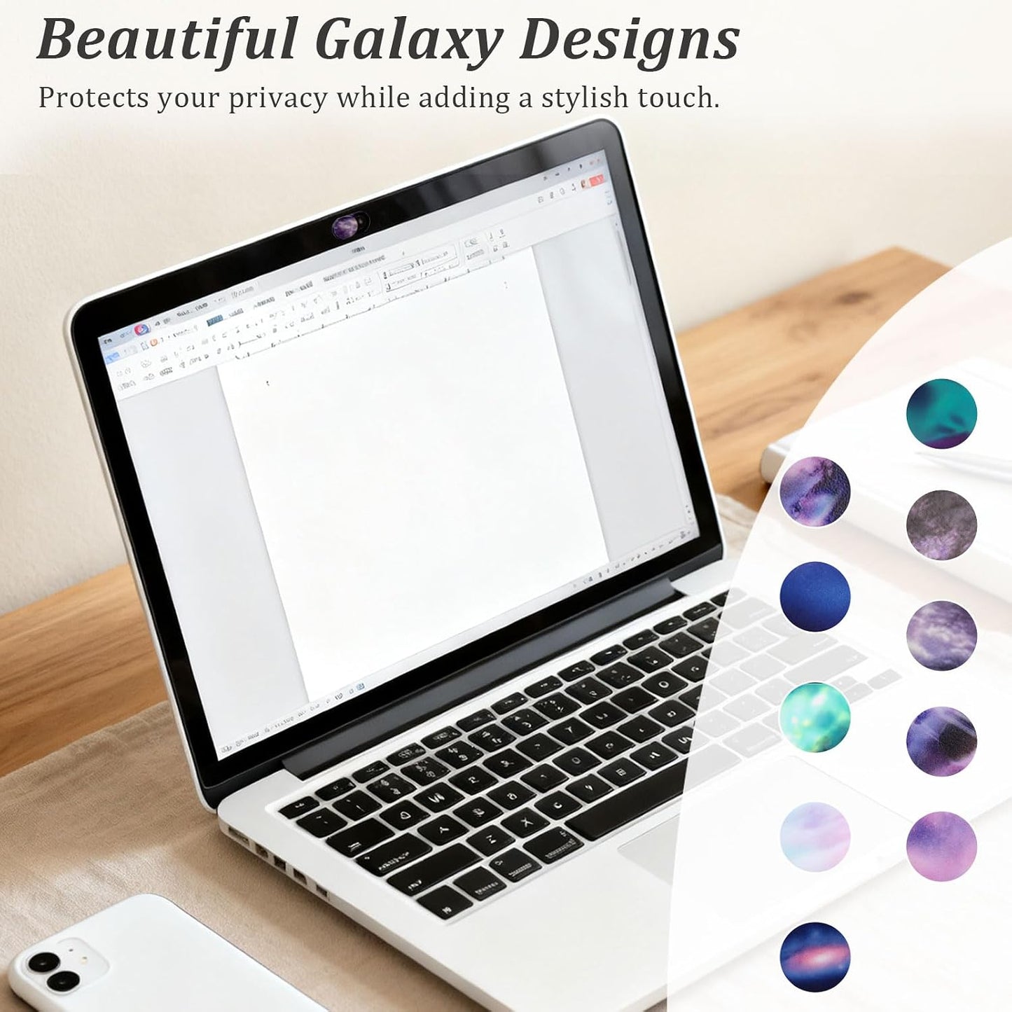 Brvlsoc (10-Pack) 0.7mm Camera Cover Slide Ultra-Thin Colorful Privacy Webcam Stickers for MacBook, iPad, Laptop
