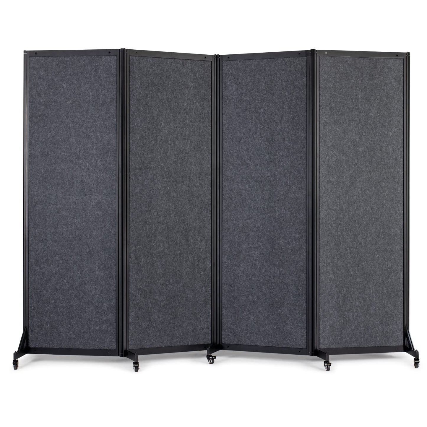 Strongbird Room Partition,Office Divider,Portable Commercial Screen Dividers,Privacy Partition Separator,Classroom School Dividers,8'5"W x 6'7"H,4 Panel,Grey