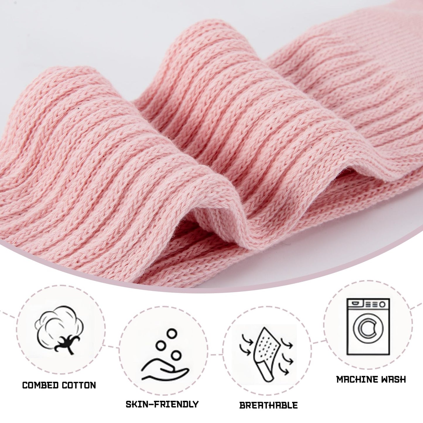 MKYSZLT 6 Pairs Grip Pilates Socks for Women Non Slip Grippy Slouch Scrunch Yoga Barre Socks with Grips Workout Hospital (1#(white,black,khaki,gray,pink,beige))