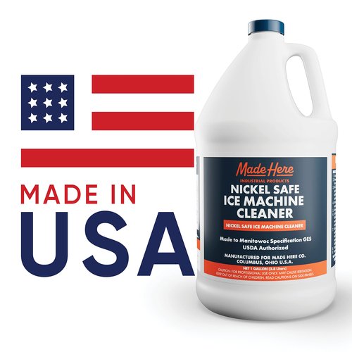 Made Here Co. Ice Machine Cleaner - Nickel-Safe Descaler for Effective Cleaning- Ideal for Nickel Components - Ideal for Home or Commercial Use, 1 Gallon, Pack of 1