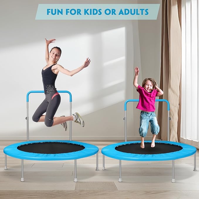 Mini Trampoline for Kids, Indoor Toddler Trampoline with Handle, Child Small Rebounder Trampoline for Indoor and Outdoor Use