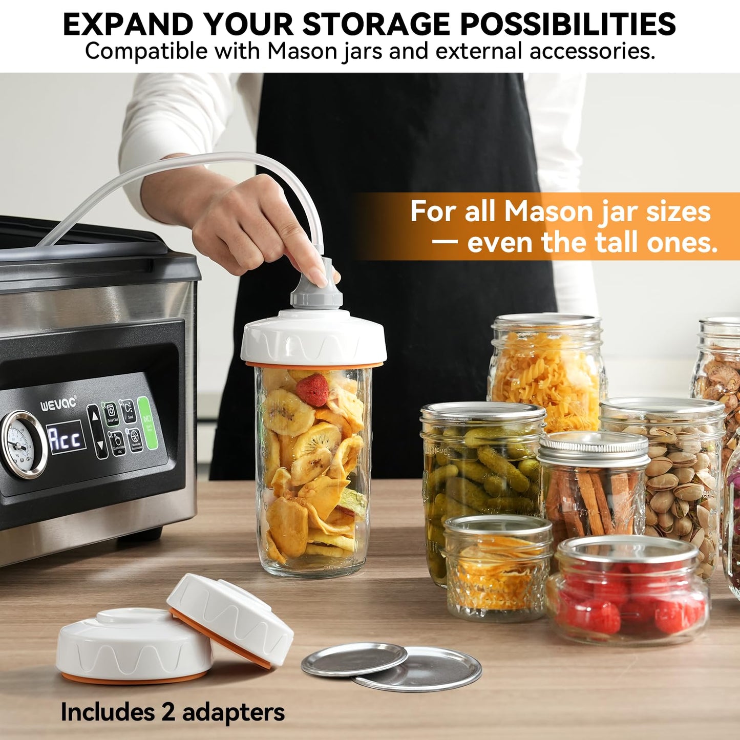 Wevac Chamber Vacuum Sealer, 12” Seal Bar, Auto Vacuum Time, Deep Chamber with Easy-Clean Design, Commercial-Grade for Meats, Liquids, Soups, Sous Vide & Mason Jars, CV12 Pro