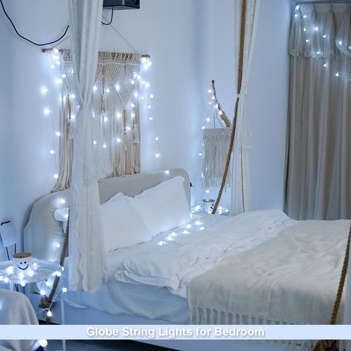 JMEXSUSS Globe String Lights - 100 LED Waterproof Fairy Lights | 33FT Battery Operated with Remote for Indoor & Outdoor Decor