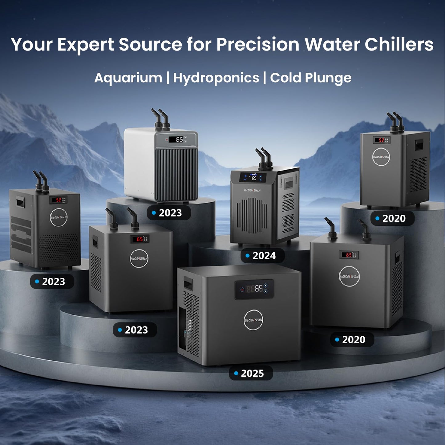 BAOSHISHAN Cold Plunge Chiller 1/3 HP for Ice Bath Tubs, with Built-in Filter & Pump, Easy Setup with Insulated Hoses, Ideal for Ice Bath Cold Therapy Muscle Recovery 110V
