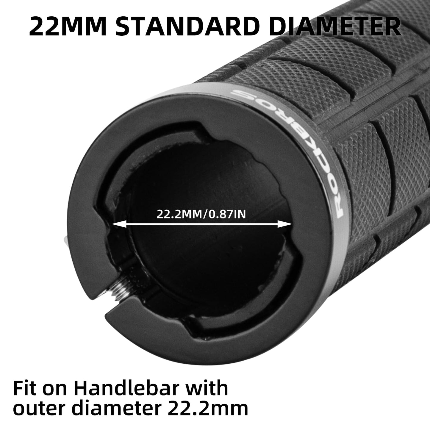 ROCKBROS Bike Handlebar Grips Bike Grips Double Lock On Comfortable Bicycle Handlebar Grips Non-Slip for Mountain Bike BMX Bike Scooter Beach Cruiser, Folding Bike