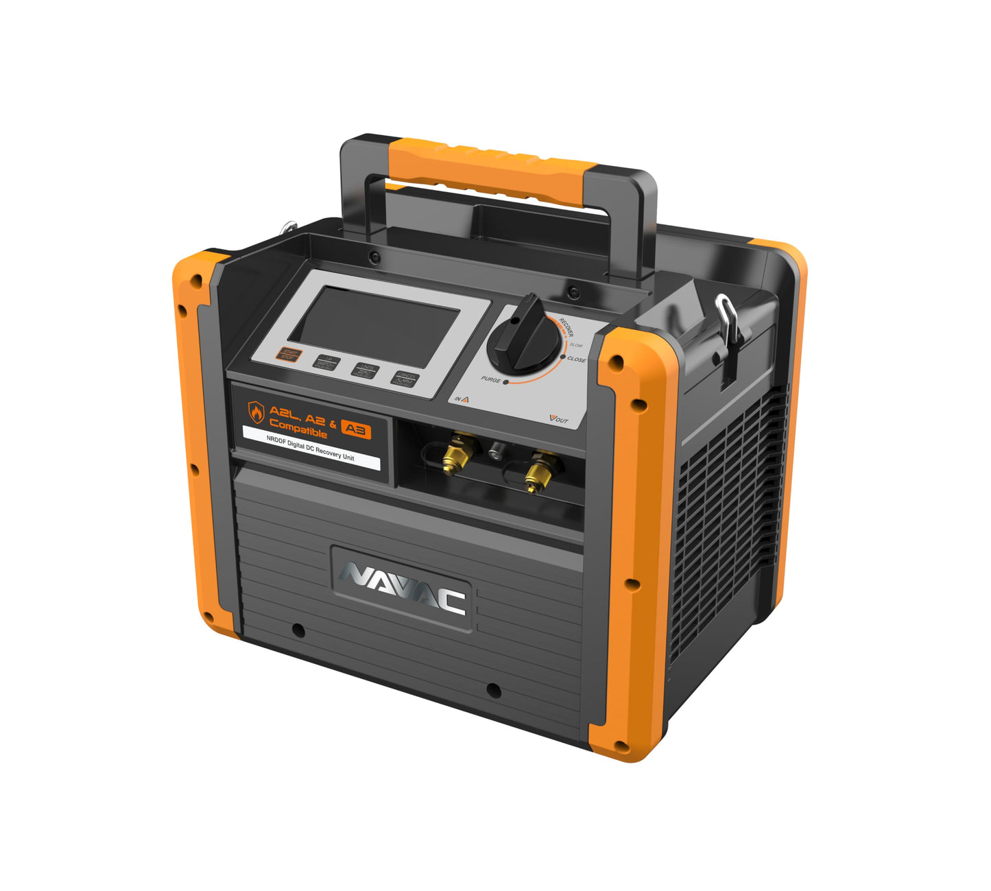 NAVAC Recovery Unit | Twin Cylinder | HVAC Recovery Machine for Flammable Refrigerants | AC Recovery Unit for Freon | Large Backlit Digital Interface | Refrigerant and HVAC System Maintenance