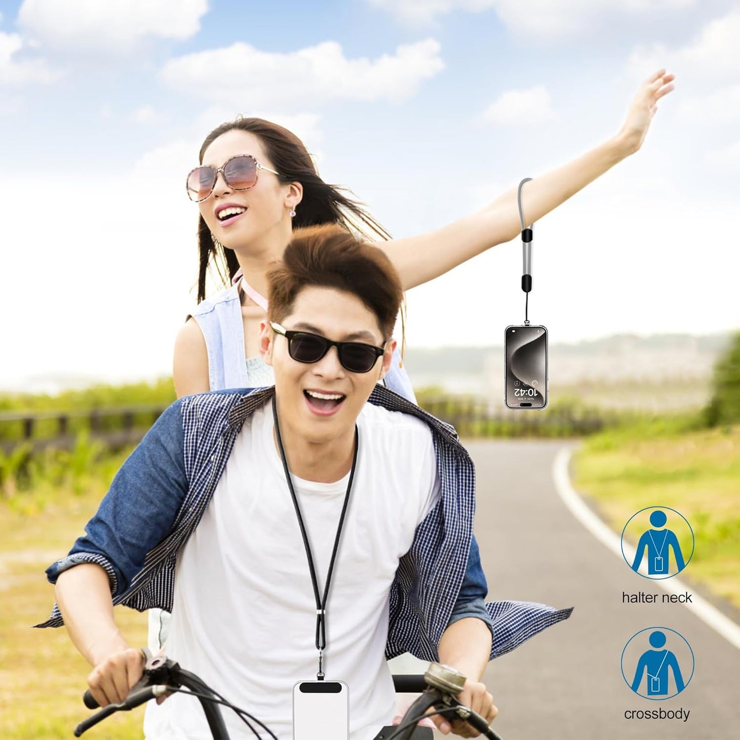 2 Pack 2 Pack takyu Phone Lanyard, Soft Nylon Neck Strap Universal Cell Phone Lanyard and Phone Wrist Strap