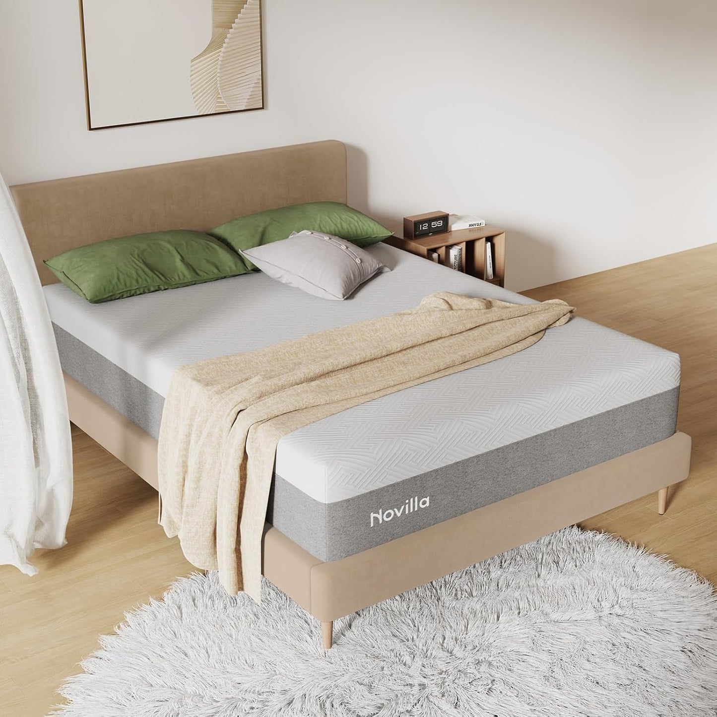 Novilla Memory Foam Mattress - 10 Inch Full Mattress with Gel Foam for Comfort & Pain Relief
