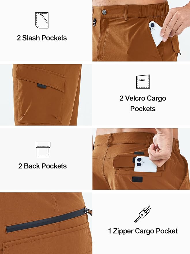 NORTHYARD Men's Cargo Hiking Shorts 9" Lightweight Outdoor Tactical Work Camping Sport Golf Casual Travel Fishing Multipocket