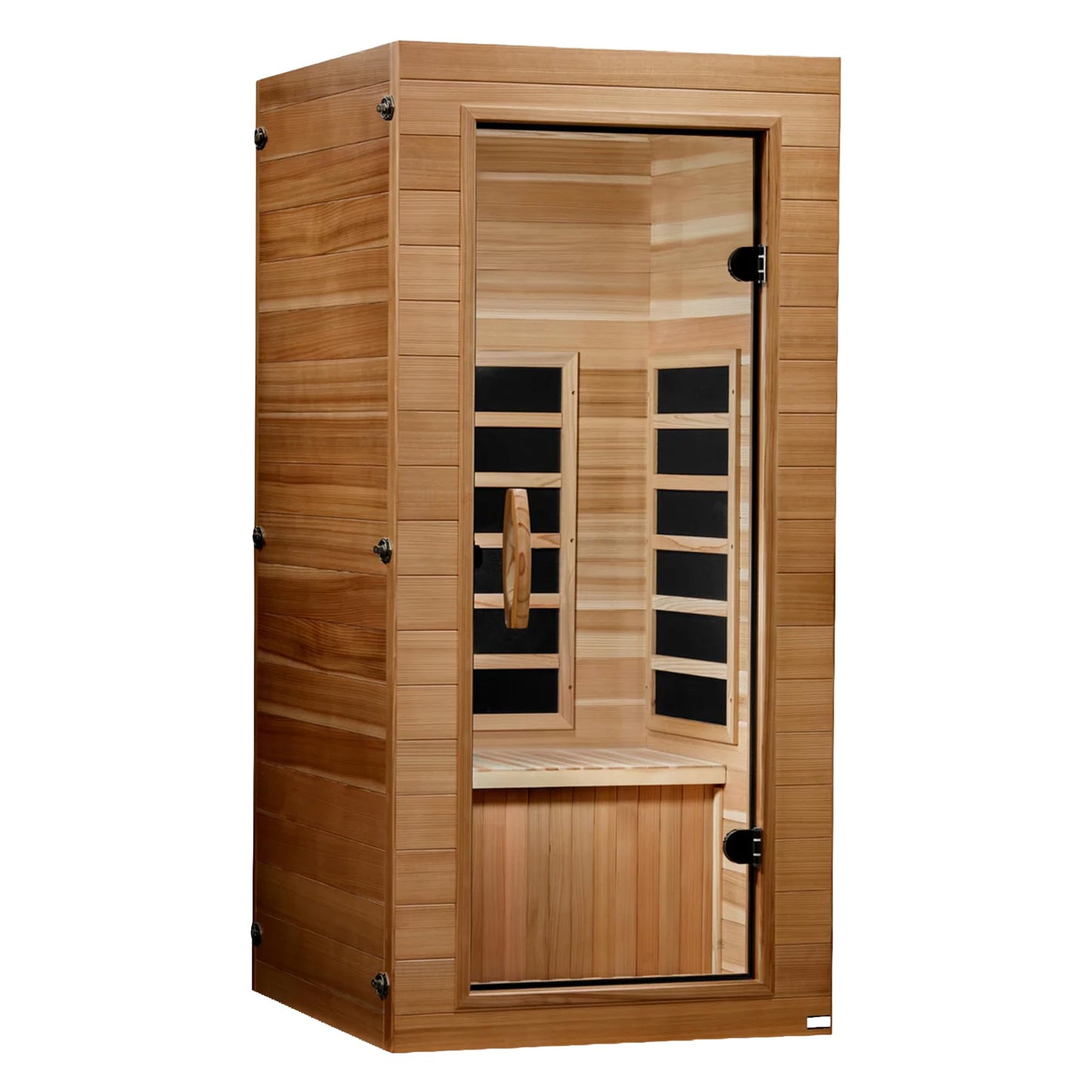DYNAMIC SAUNAS Elite 1 Person Compact Ultra Low EMF FAR Infrared Sauna with Red Light Therapy & Bluetooth Speakers - Personal Indoor for Home & Gym