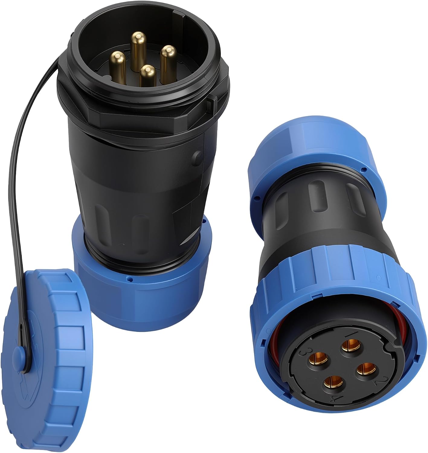 ZBLZGP TY28 IP68 4 Heavy Duty Docking Connector, Rated Pin, Ideal for Outdoor Lighting, Solar Power Systems