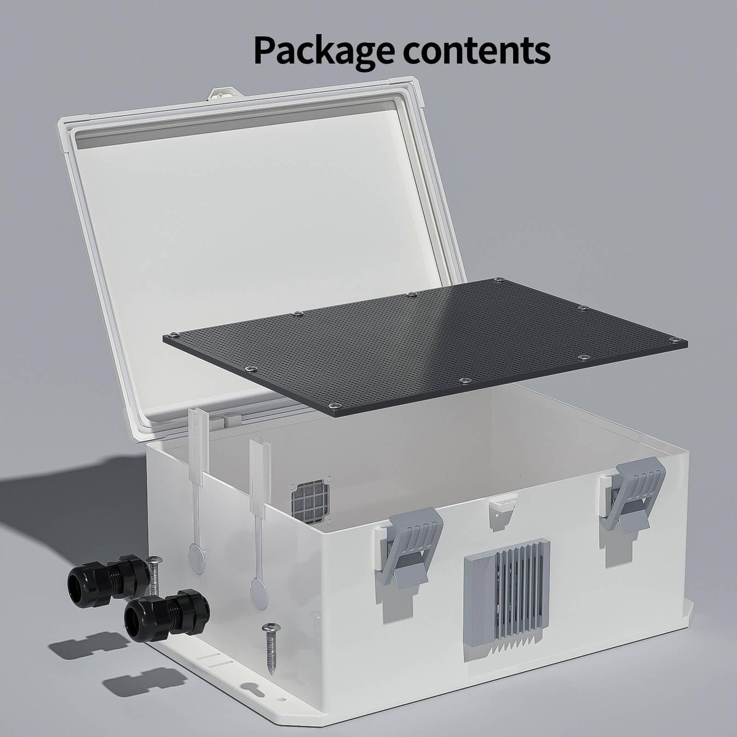 Namunanee Outdoor Electrical Junction Box, ABS Water Resistant Enclosure with Internal Mounting Panel & Hinged Cover (13" H* 9.2" L* 5.6" W)